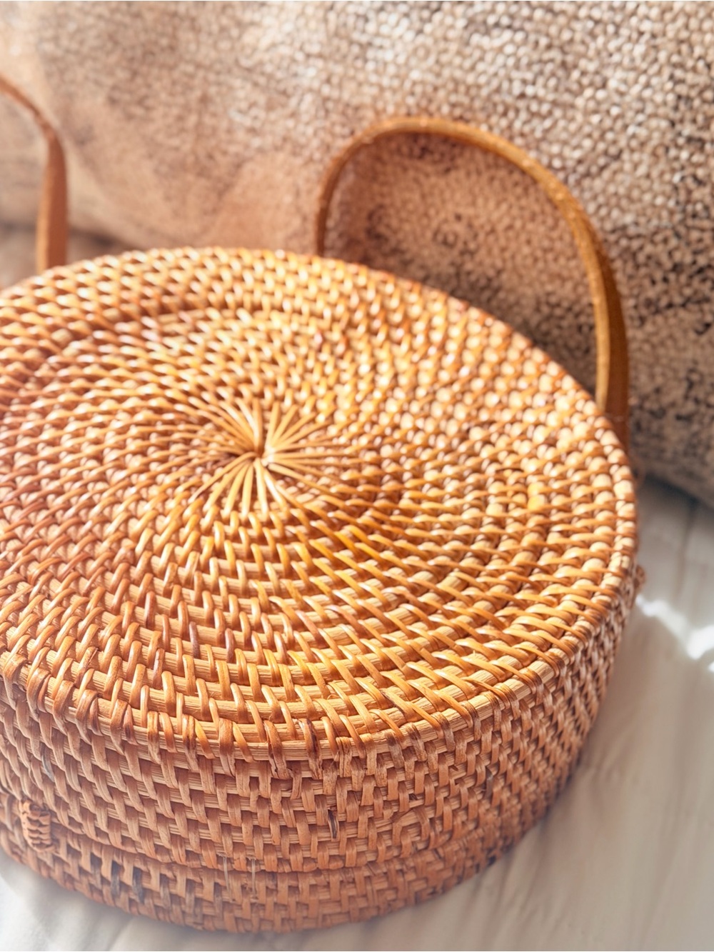 Round Rattan Crossbody Bag - Picture 8 of 8